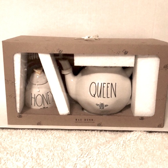 Rae Dunn Other - NIB Rae Dunn “Queen” Teapot & Honey Pot